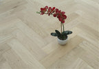 Oak Brushed Invisible Oiled Herringbone Engineered Wood Flooring 605x125x15/4mm SHO1504