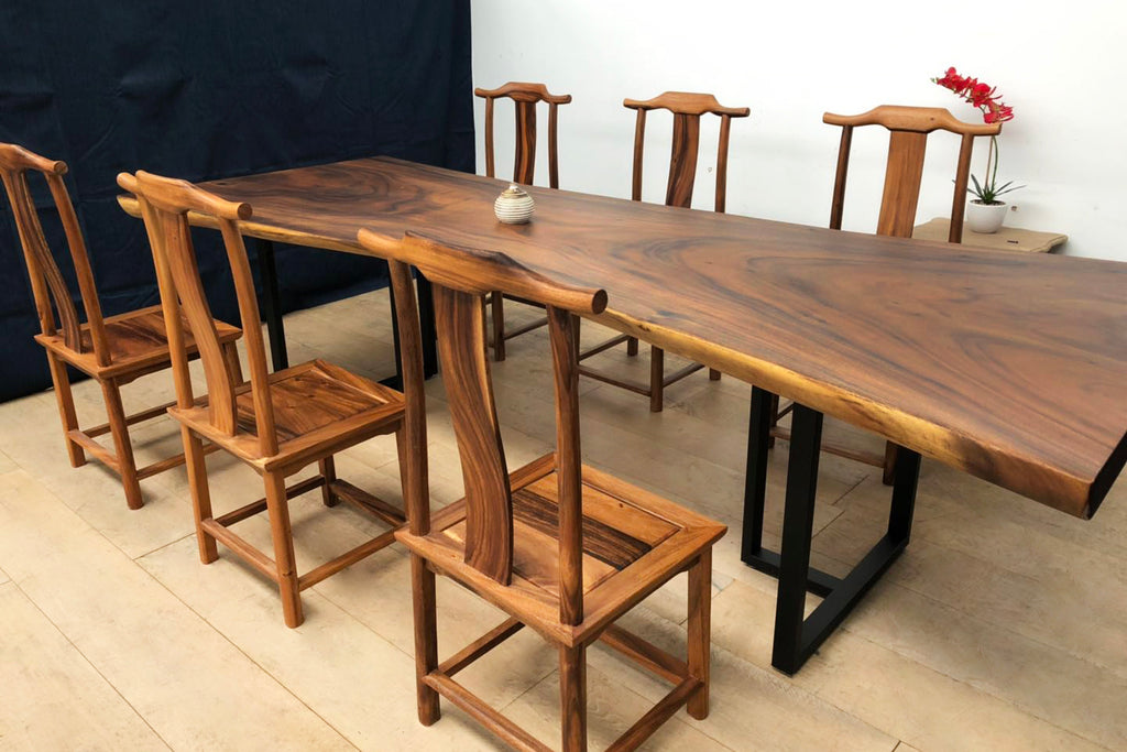 Solid South American Walnut Grand Slab Table 2900mm Length