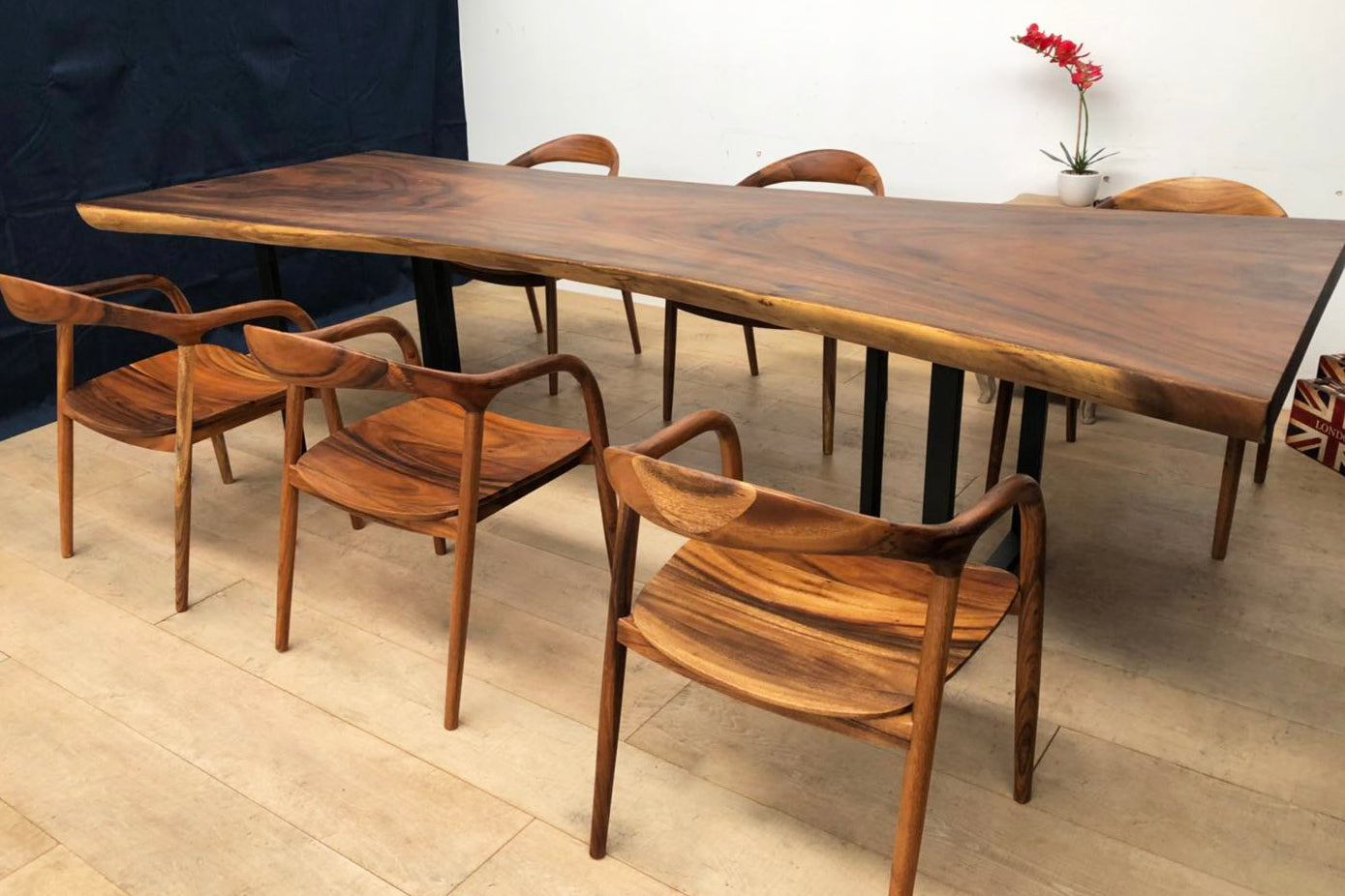 Solid South American Walnut Grand Slab Table 2900mm Length