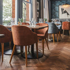 Oak Brushed Dark Mahogany Natural Oiled Herringbone Engineered Flooring 430x115x14/3mm SHO1410