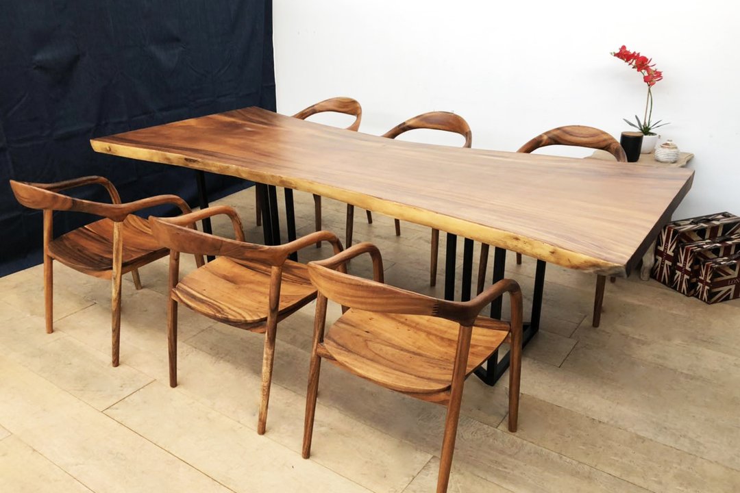 South American Walnut Single Slab Table 2530mm Length