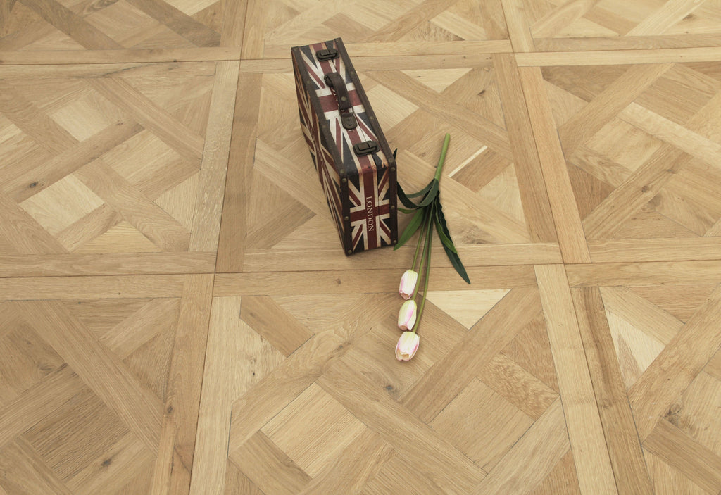 Oak Smoked Brushed Unfinished Versailles Panel Flooring 580x580x20/6mm SPE2004