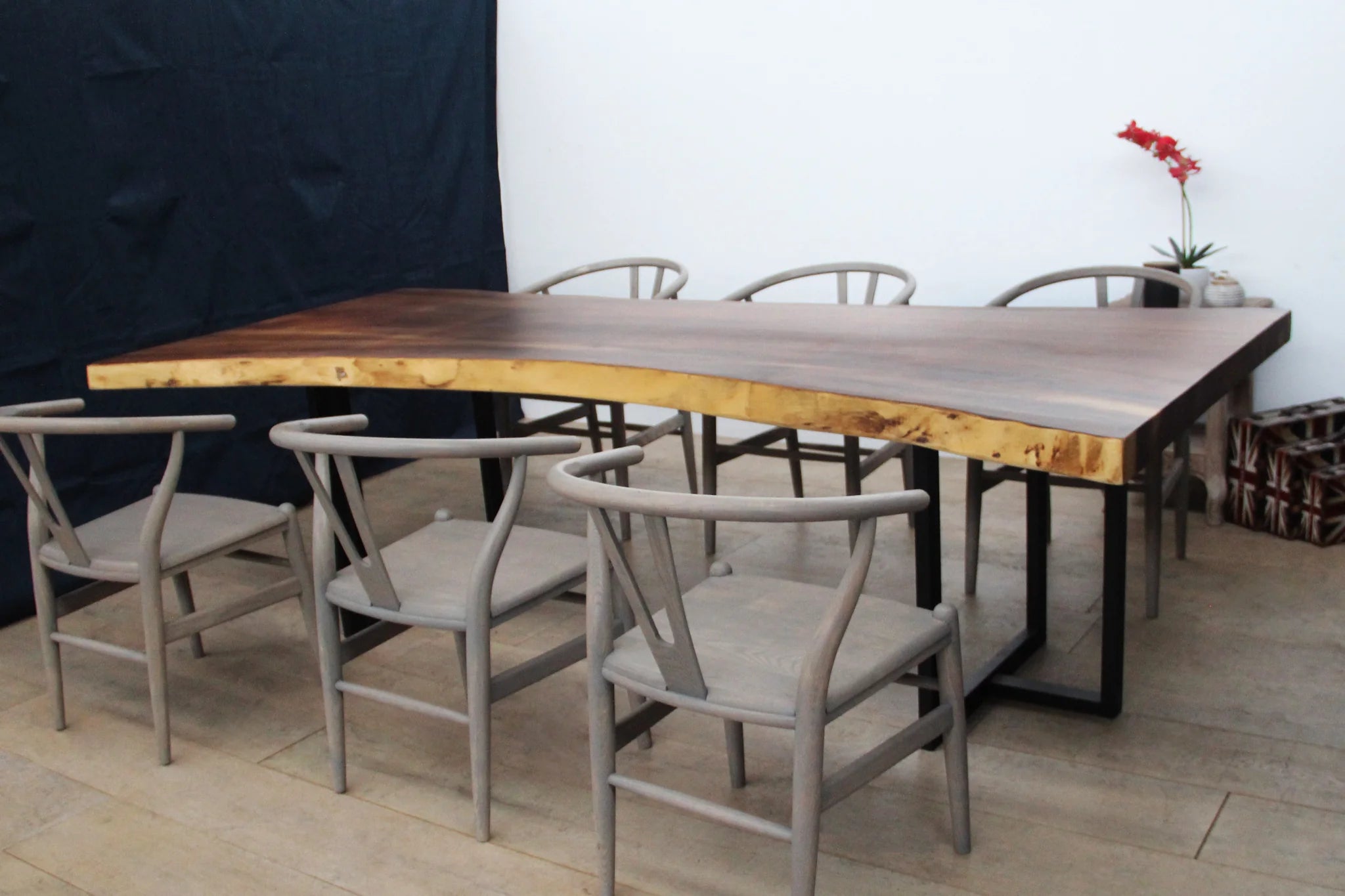 South American Walnut Single Slab Table 2530mm Length