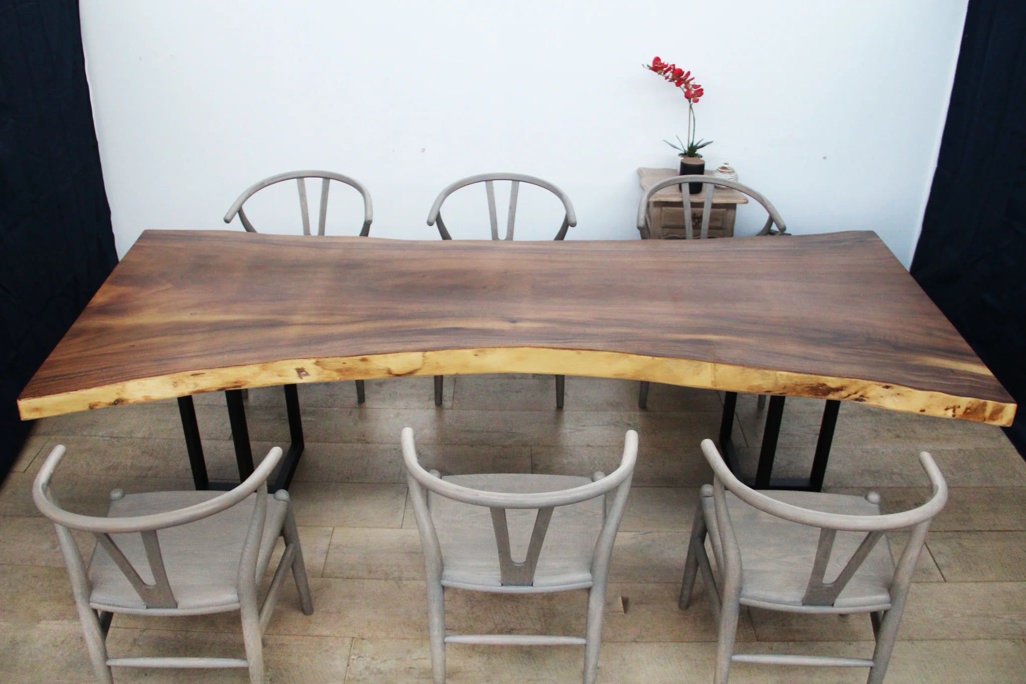 South American Walnut Single Slab Table 2530mm Length