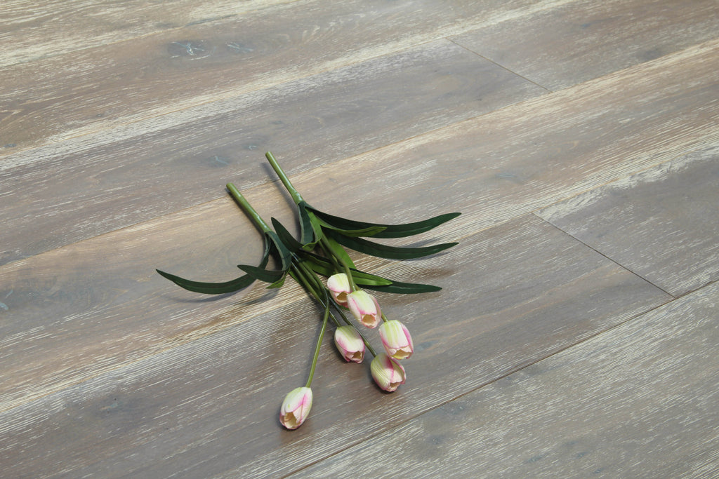 Oak Double Smoked Brushed White Oiled Engineered Wood Flooring 1900x240x20/6mm SEO2030