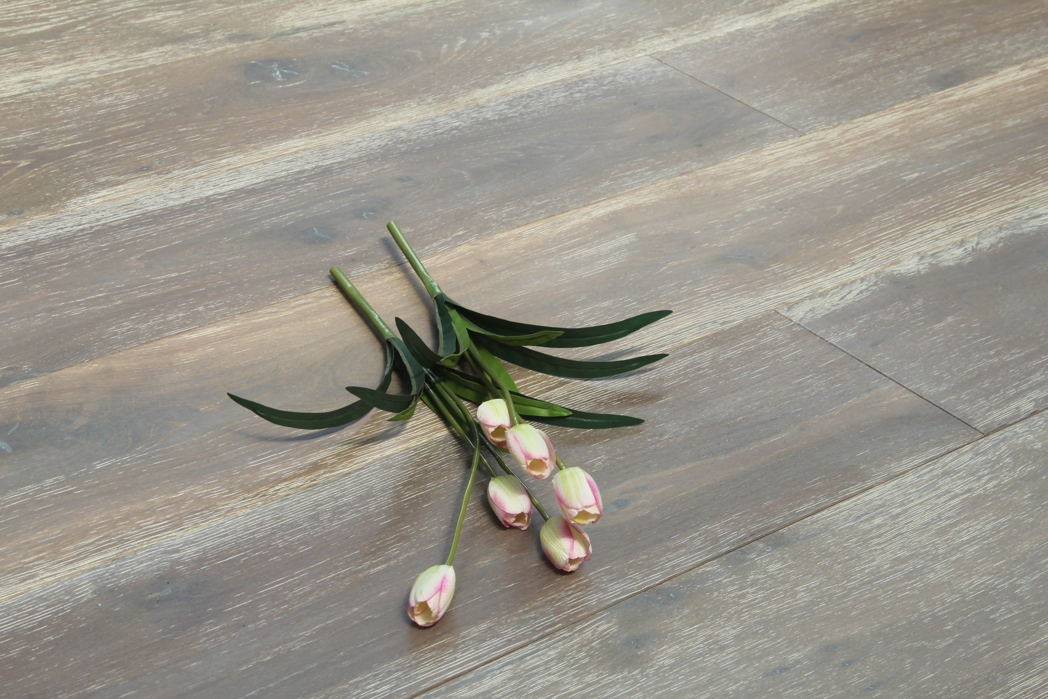 Oak Double Smoked Brushed White Oiled Engineered Wood Flooring 1900x240x20/6mm SEO2030