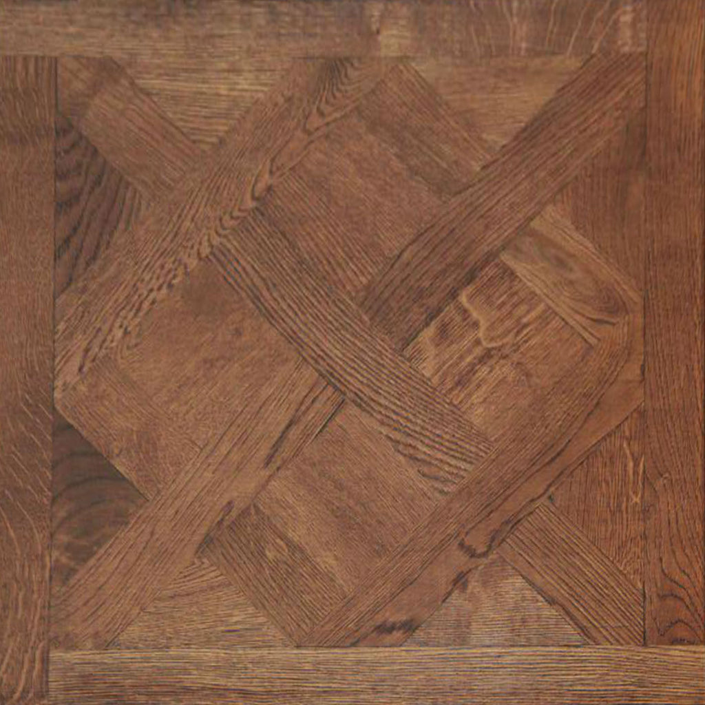 Dark Mahogany Oak Parquet Bordered Versailles Panels Flooring SPE2003