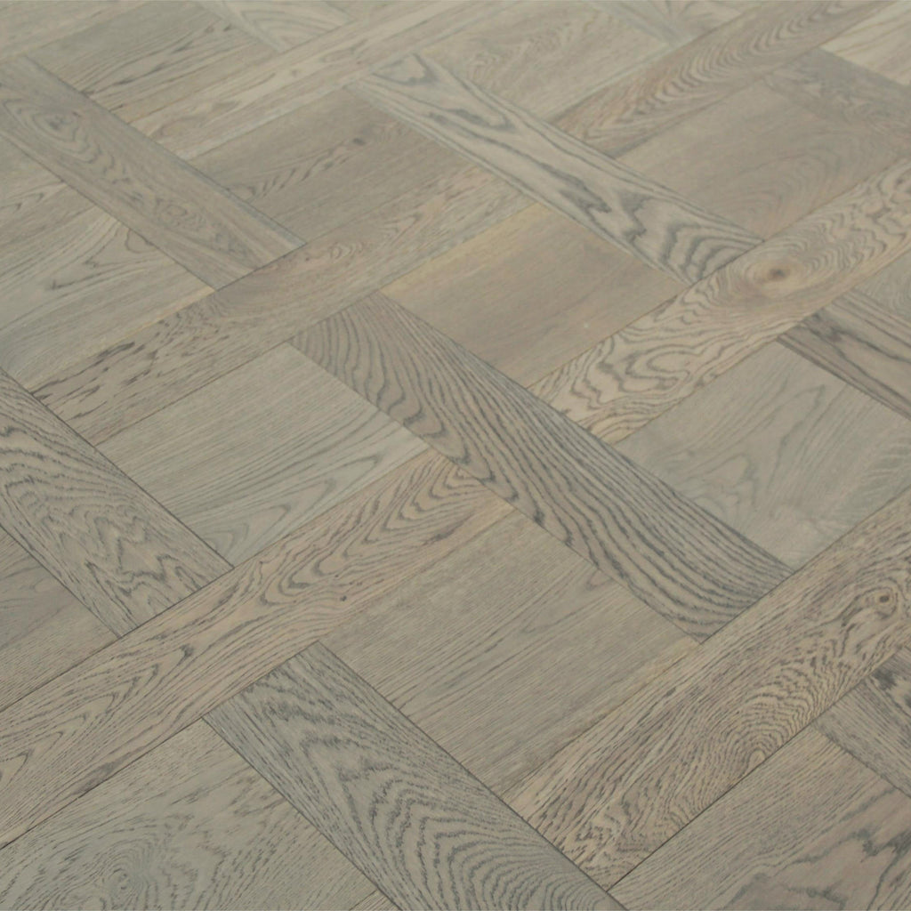 L-Charcoal Oak Basketweave Engineered Wood Flooring SBW1502