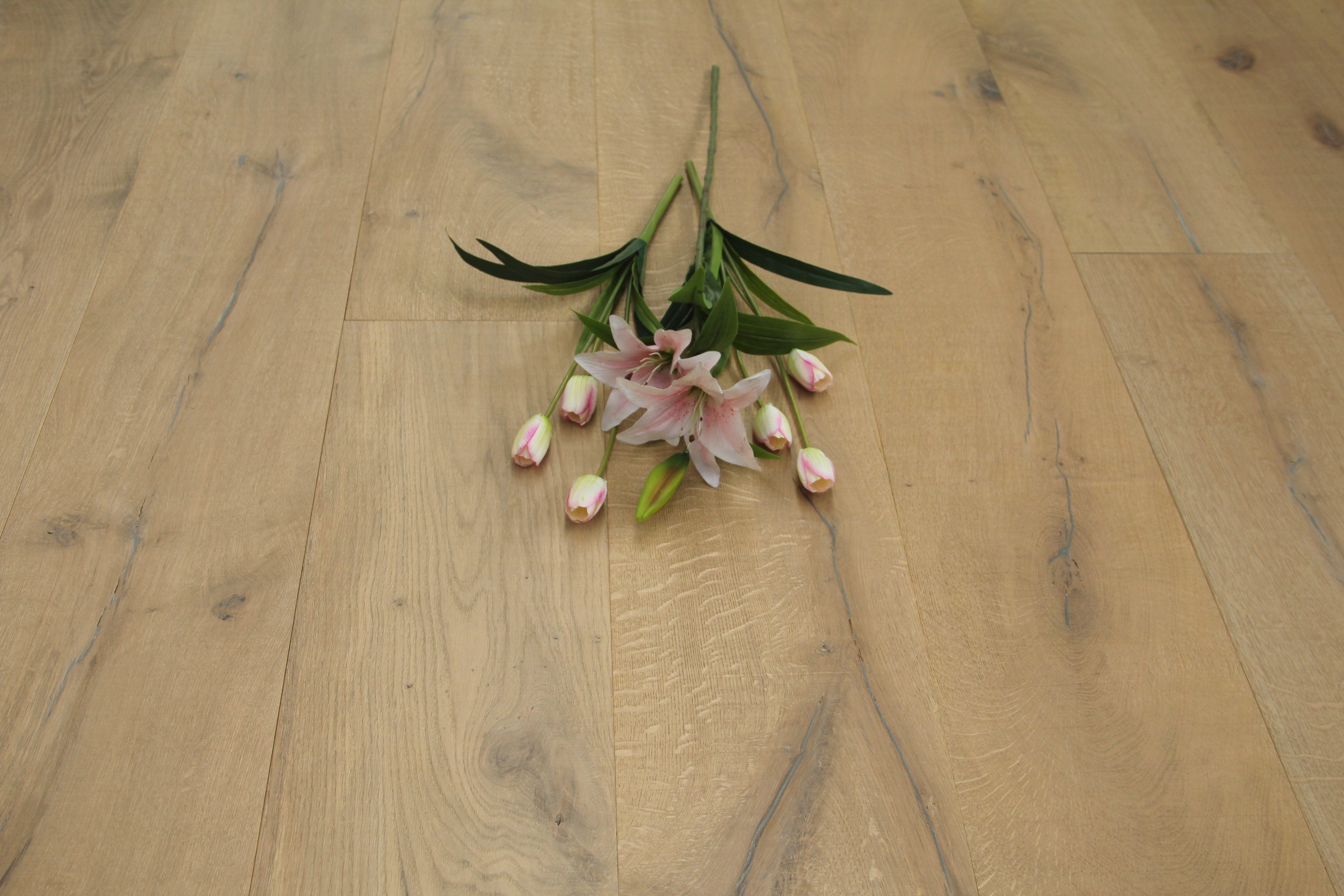 Oak Brushed Distressed Saw Mark,Light Grey Oiled Engineered Flooring SEO1581