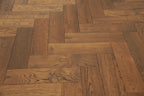 Oak Brushed Dark Mahogany Natural Oiled Herringbone Engineered Flooring 430x115x14/3mm SHO1410
