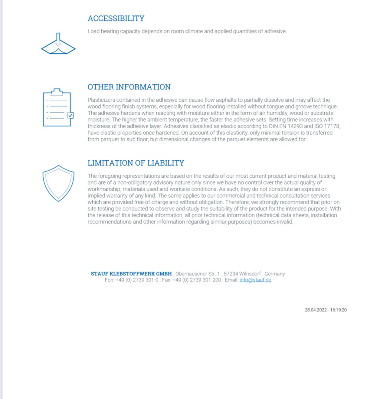 13kg Stauf Multilayer MS Polymer Flexible Wood Flooring Adhesive SAC017