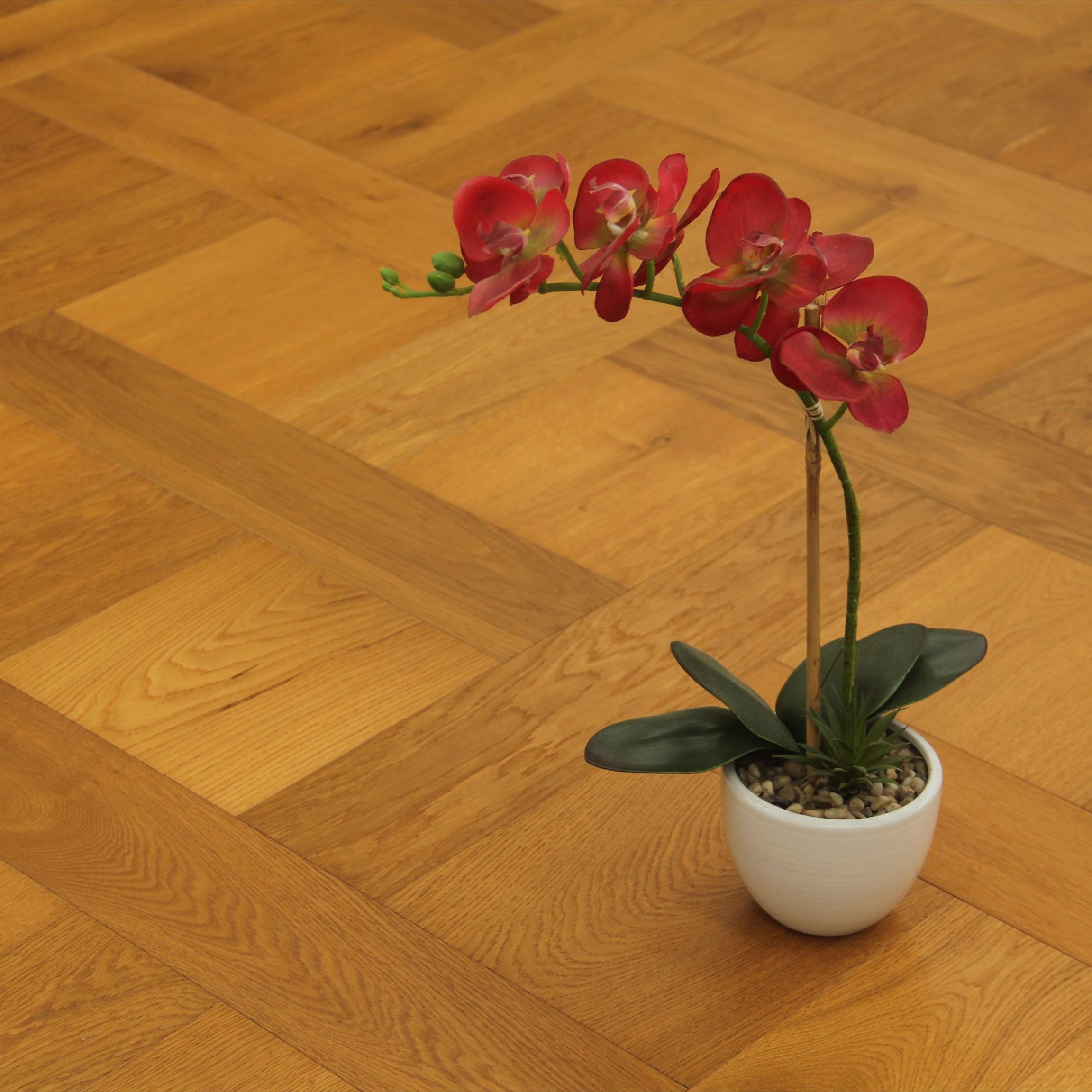 Smoked Natural Oak Basketweave Engineered Wood Flooring SBW1503