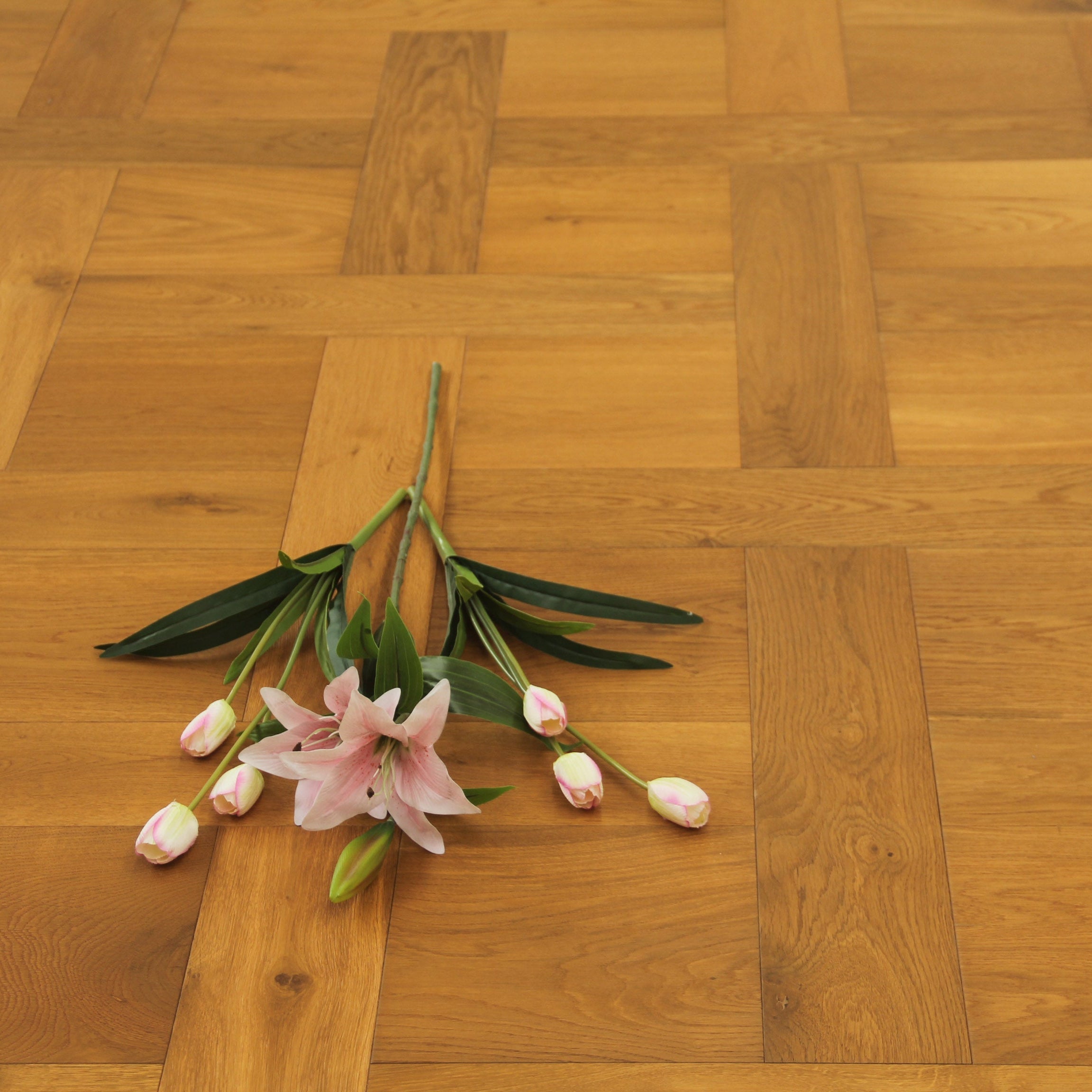 Smoked Natural Oak Basketweave Engineered Wood Flooring SBW1503