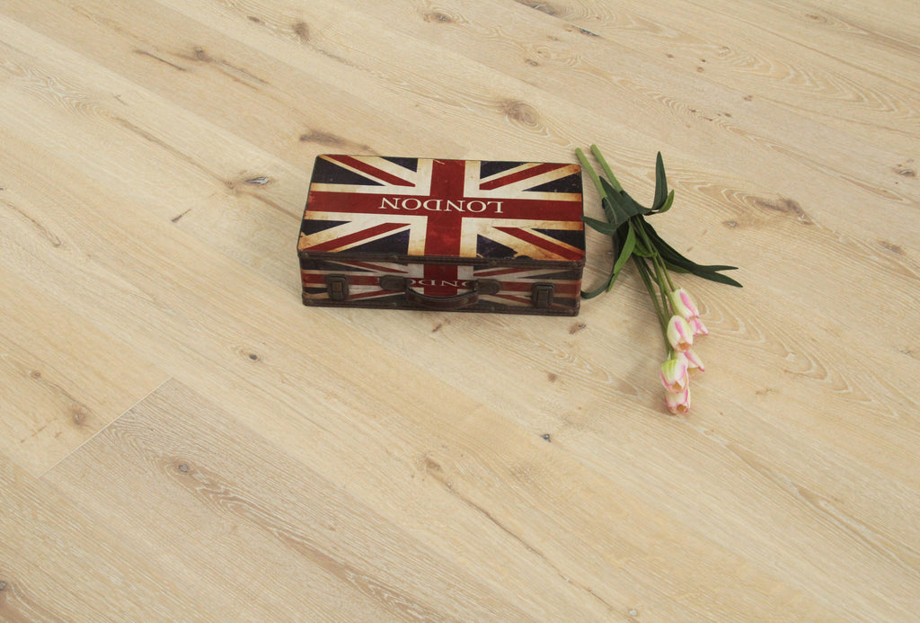 Brushed White Washed UV Oiled Oak Engineered Hardwood Flooring SEO1500C