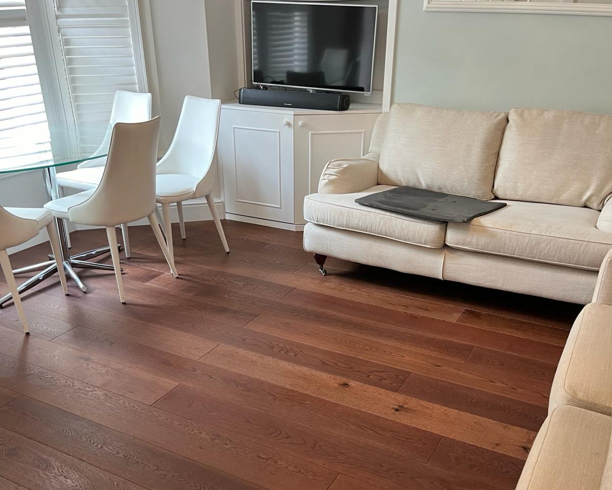 Walnut Stained European Oak Engineered Flooring SEO1513C
