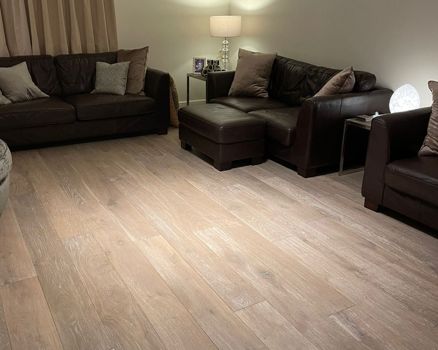 Smoked Grey Oak Engineered Hardwood Flooring SEO2022D