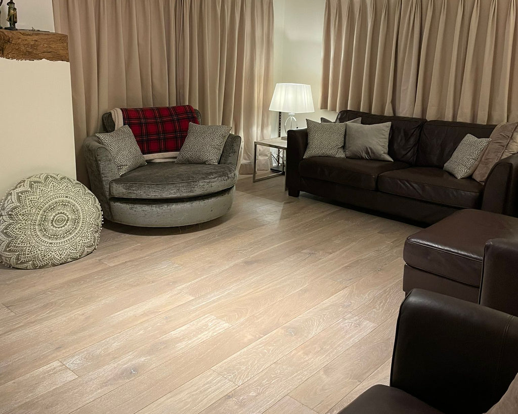 Smoked Grey Oak Engineered Hardwood Flooring SEO2022D
