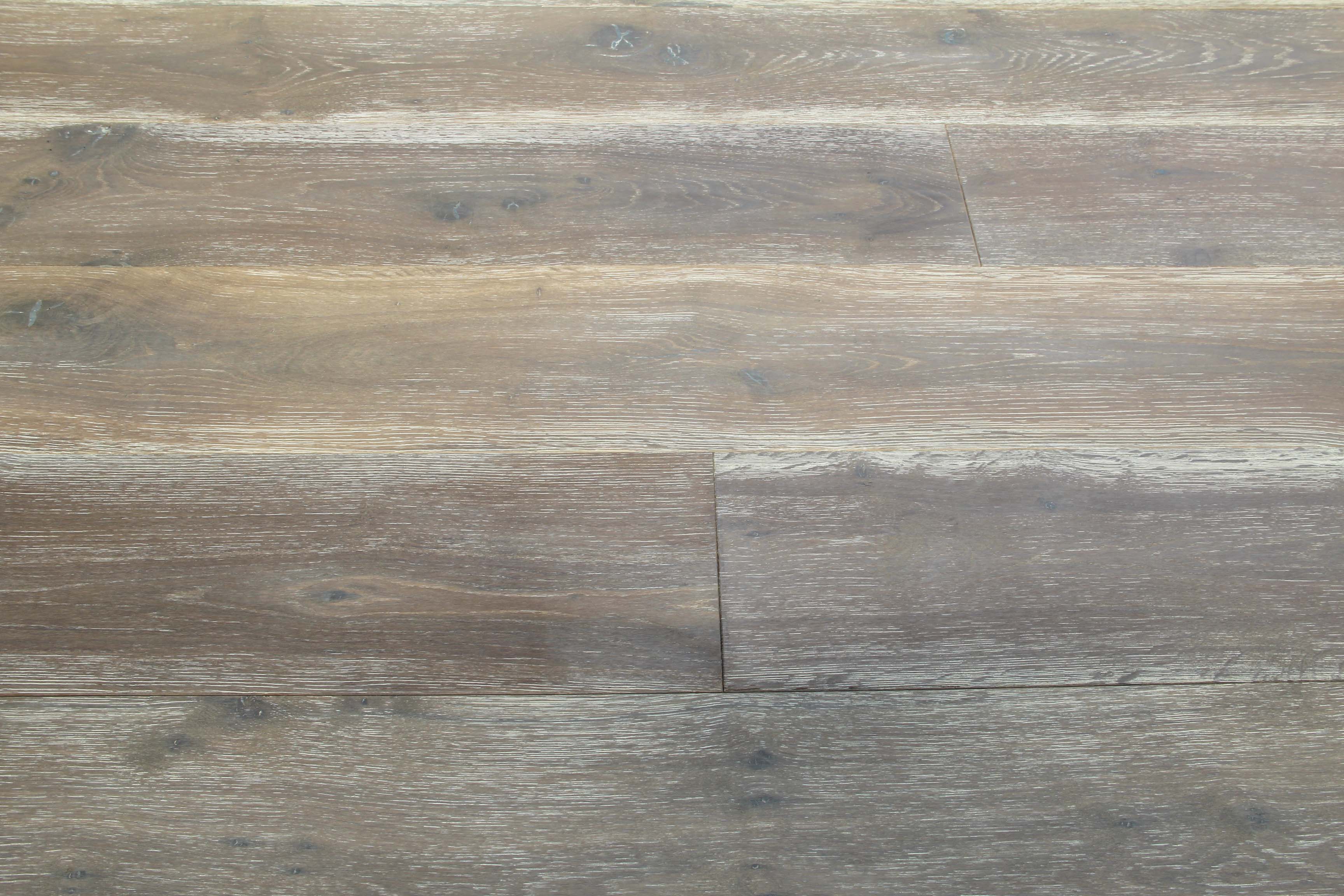Oak Double Smoked Brushed White Oiled Engineered Wood Flooring 1900x240x20/6mm SEO2030