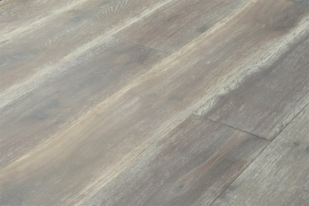 Oak Double Smoked Brushed White Oiled Engineered Wood Flooring 1900x240x20/6mm SEO2030