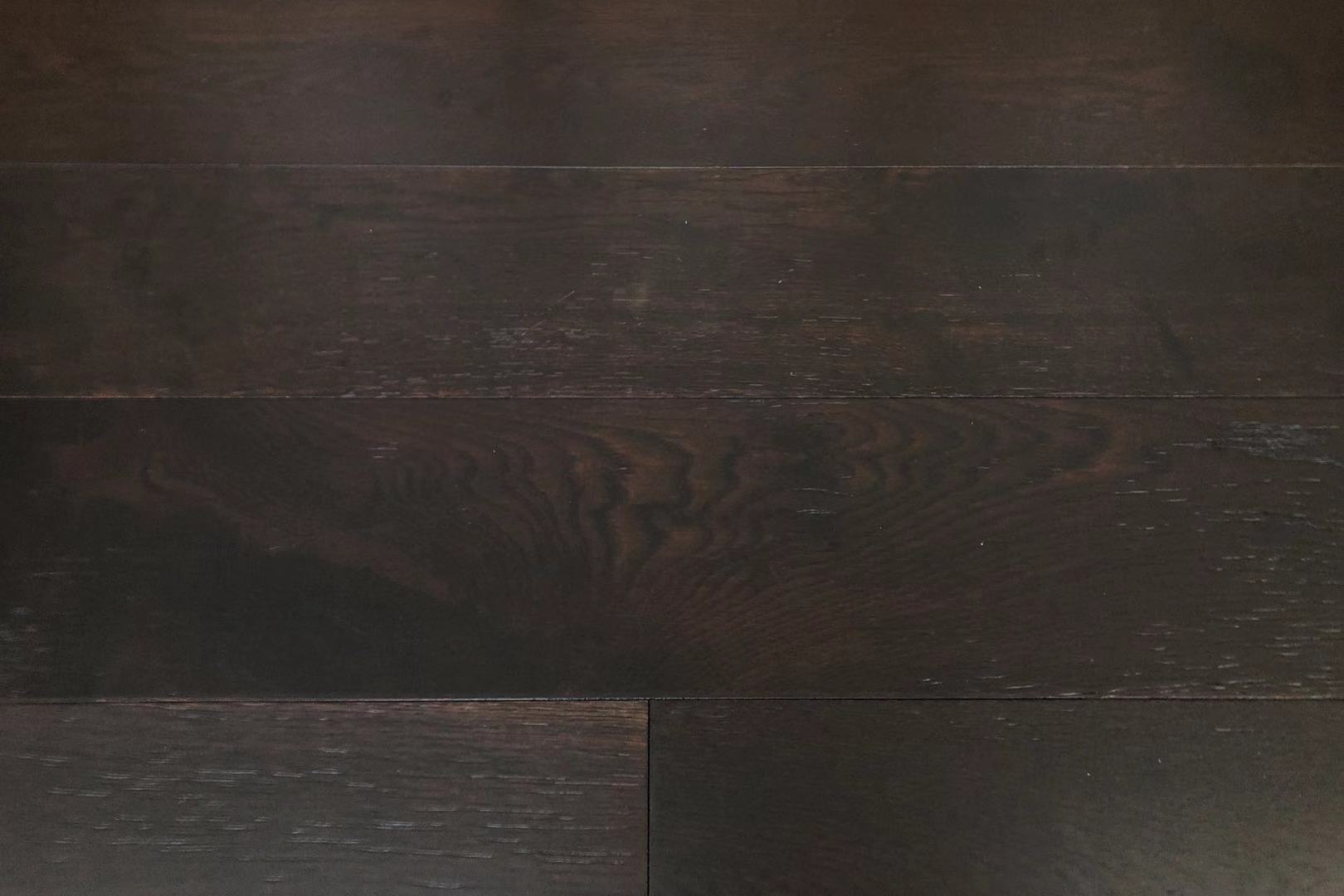 Brushed Ebony Stained Lacquered Oak Engineered Flooring SEO1518