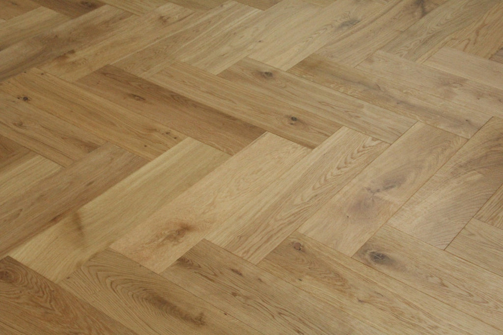 Discontinued Clearance! Oak Brushed UV Oiled Herringbone Engineered Wood Flooring 600x150x14/3mm SHO1401
