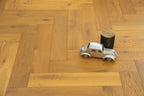 Oak Smoked Brushed Lacquered Herringbone Engineered Flooring 605x125x15/4mm SHO1503