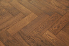 Oak Brushed Dark Mahogany Natural Oiled Herringbone Engineered Flooring 430x115x14/3mm SHO1410