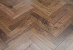 Prime Grade American Black Walnut Lacquered Herringbone Engineered Flooring 600x90x18/4mm SHW1802AB
