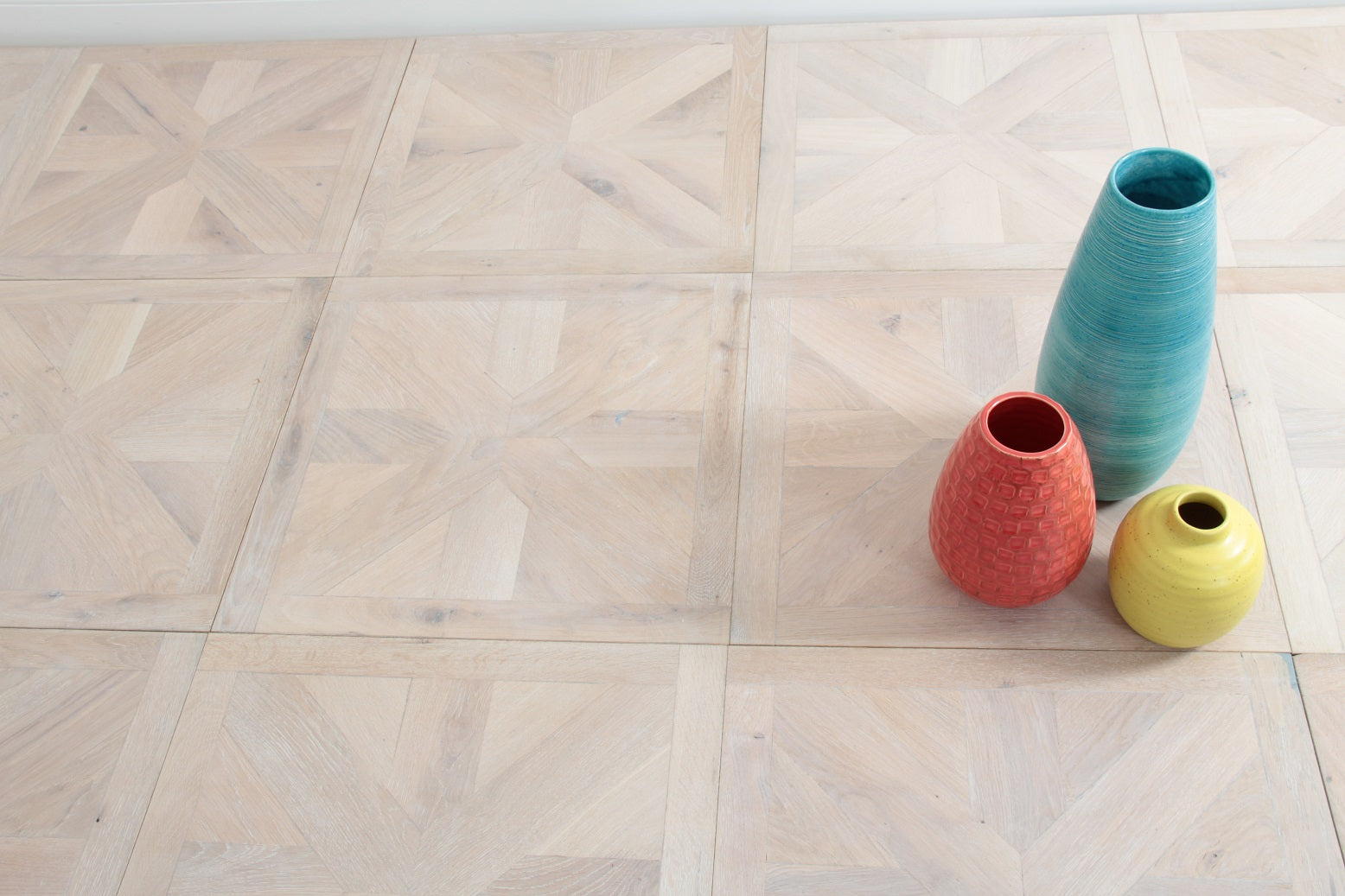 Discontinued Clearance! Oak Brushed White Oiled Versailles Panels Engineered Flooring 580x580x20/6mm SPO2014