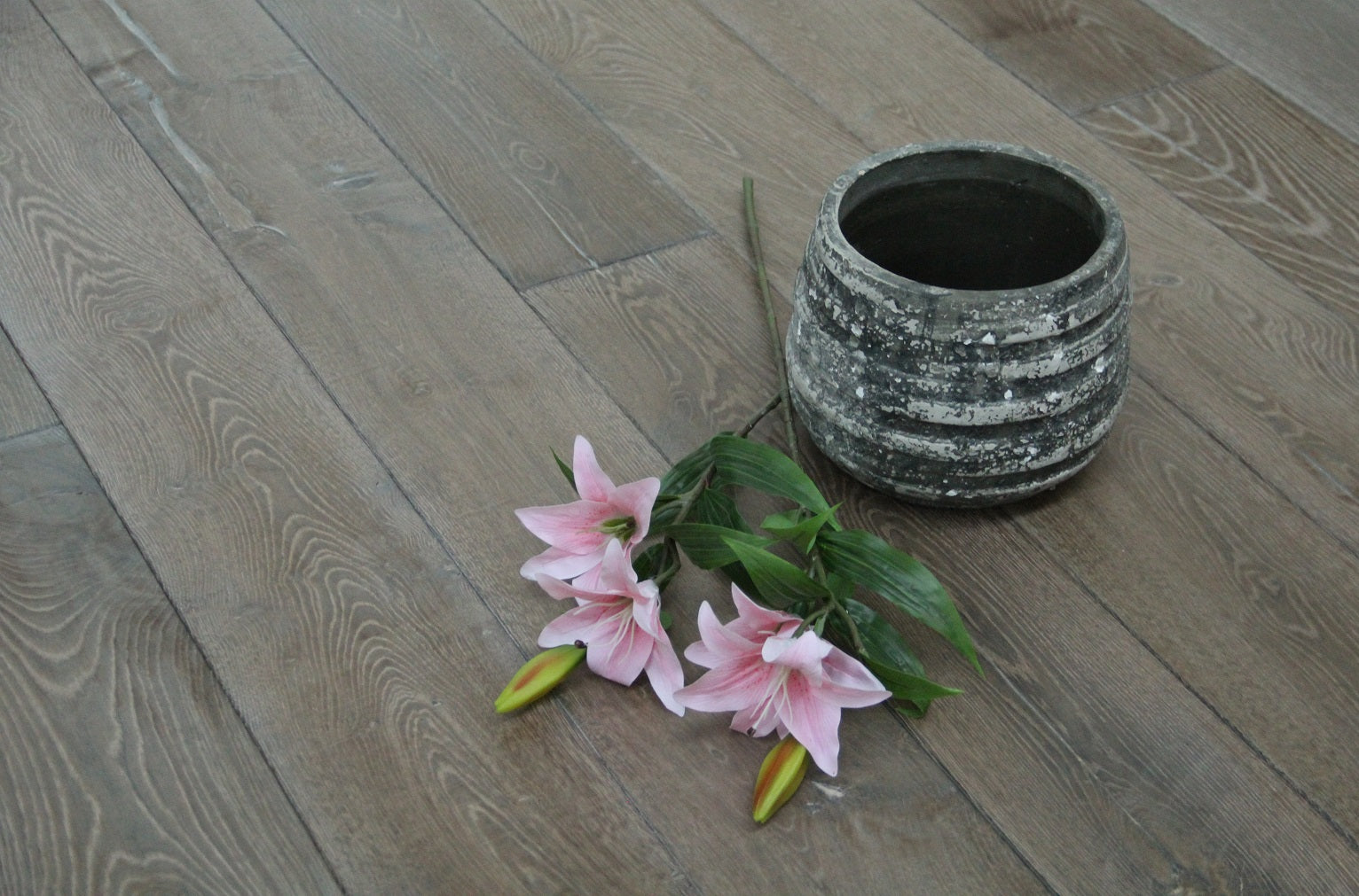 Oak Brushed Bespoke Grey Oiled Engineered Flooring 1900x190x20/6mm SEO2713