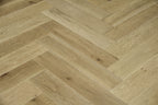 Oak Brushed L-Grey Lacquered Herringbone Engineered Wood Flooring 605x125x15/4mm SHO1501