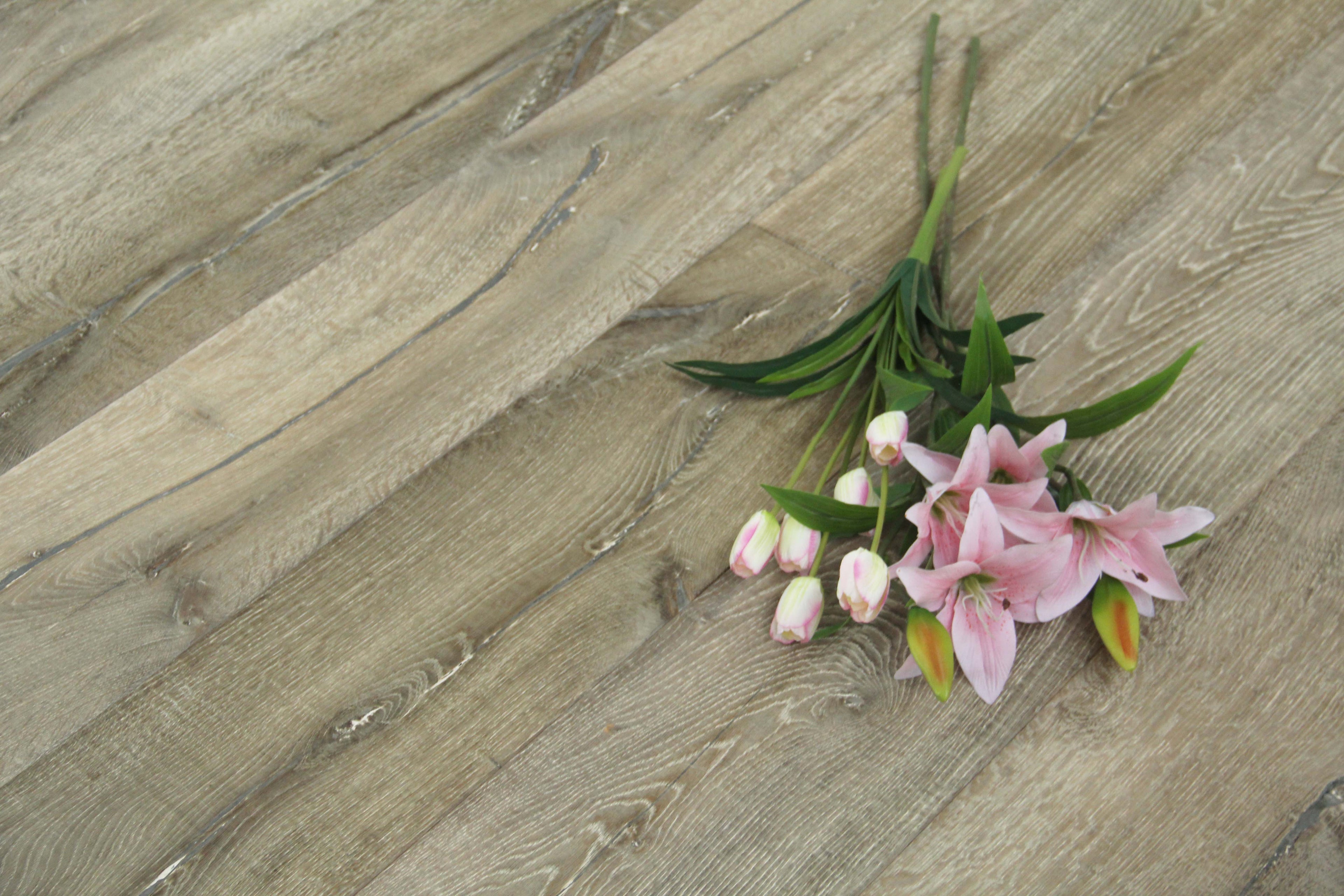Oak Brushed Distressed Saw Mark Grey Oiled Engineered Flooring 1900x240x15/4mm SEO1561