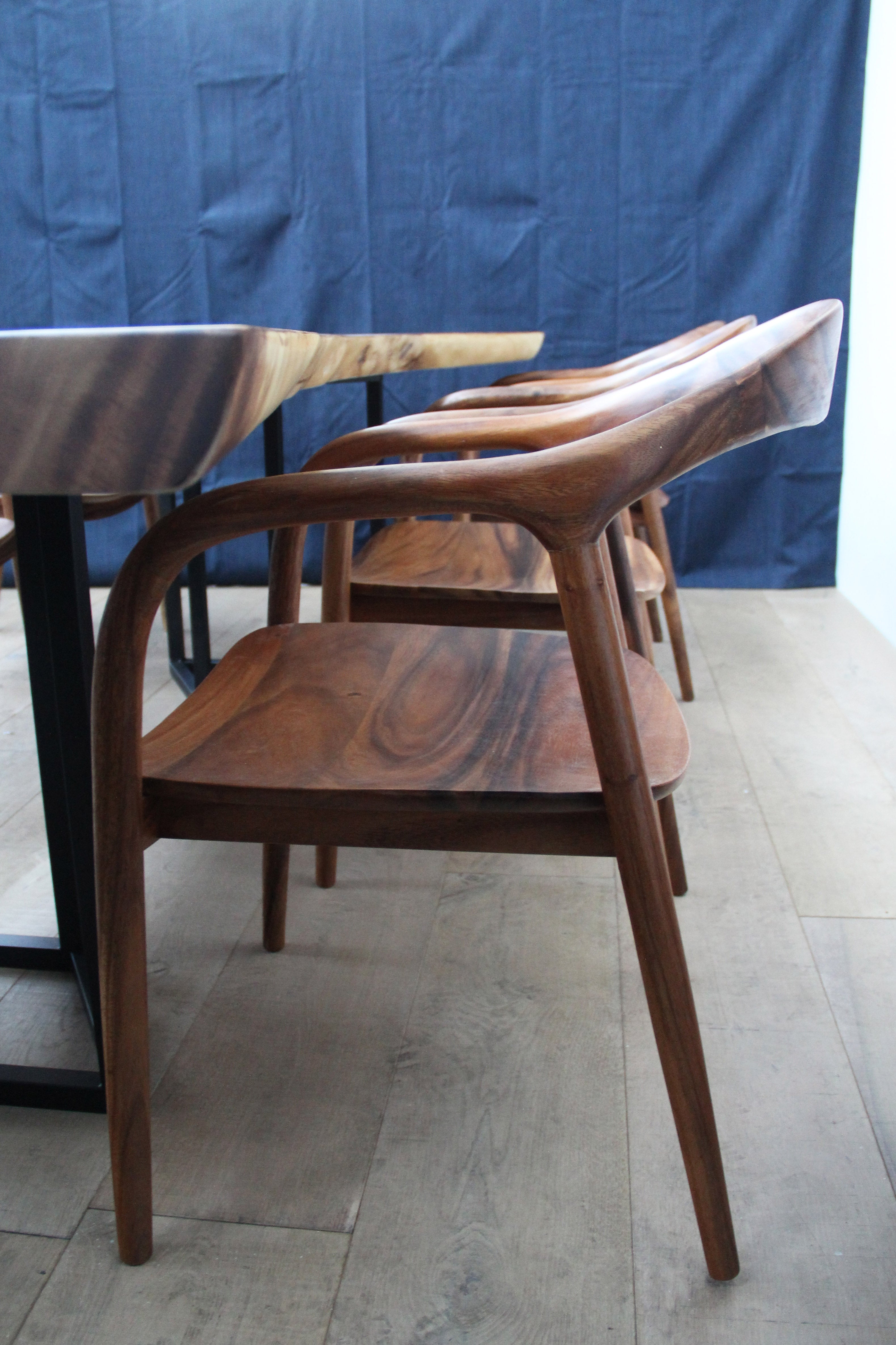 Solid South American Walnut Slab Chair SW01