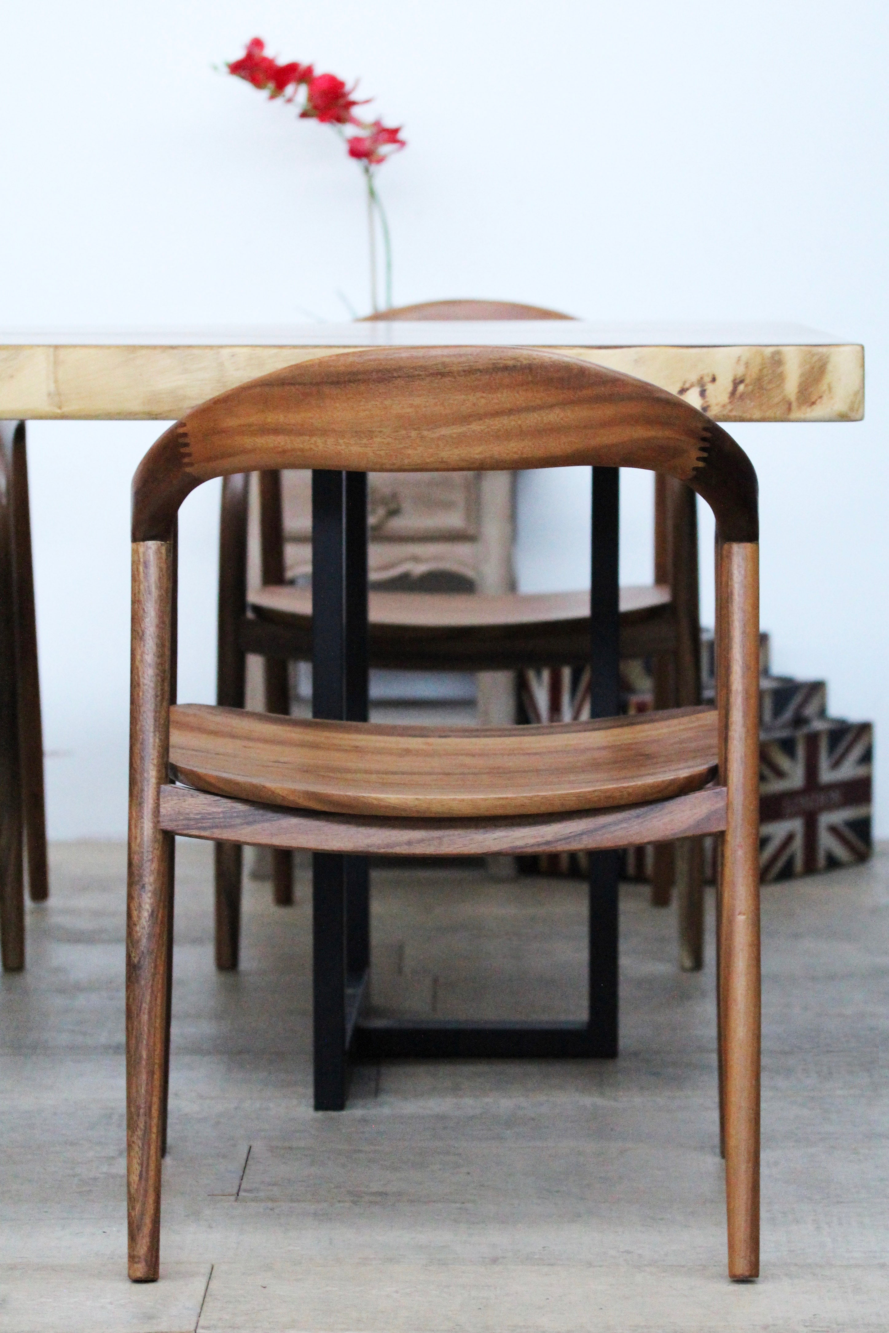 Solid South American Walnut Slab Chair SW01
