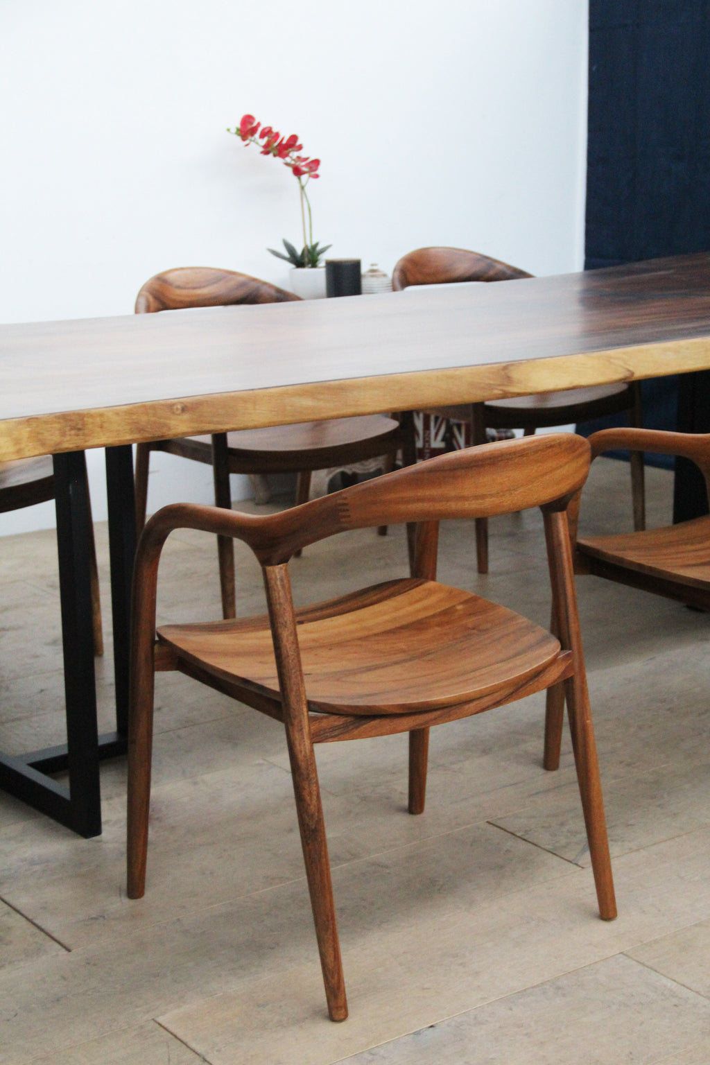 Solid South American Walnut Slab Chair SW01