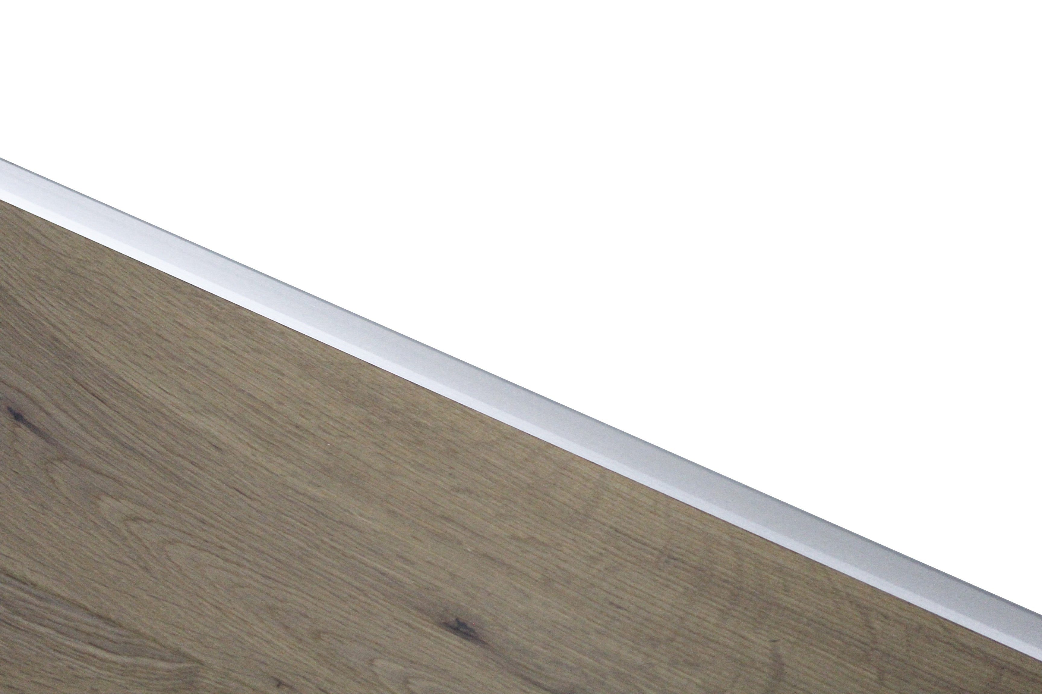 Silver Aluminium End Profile 2.7m x 20mm x 8mm SAC010