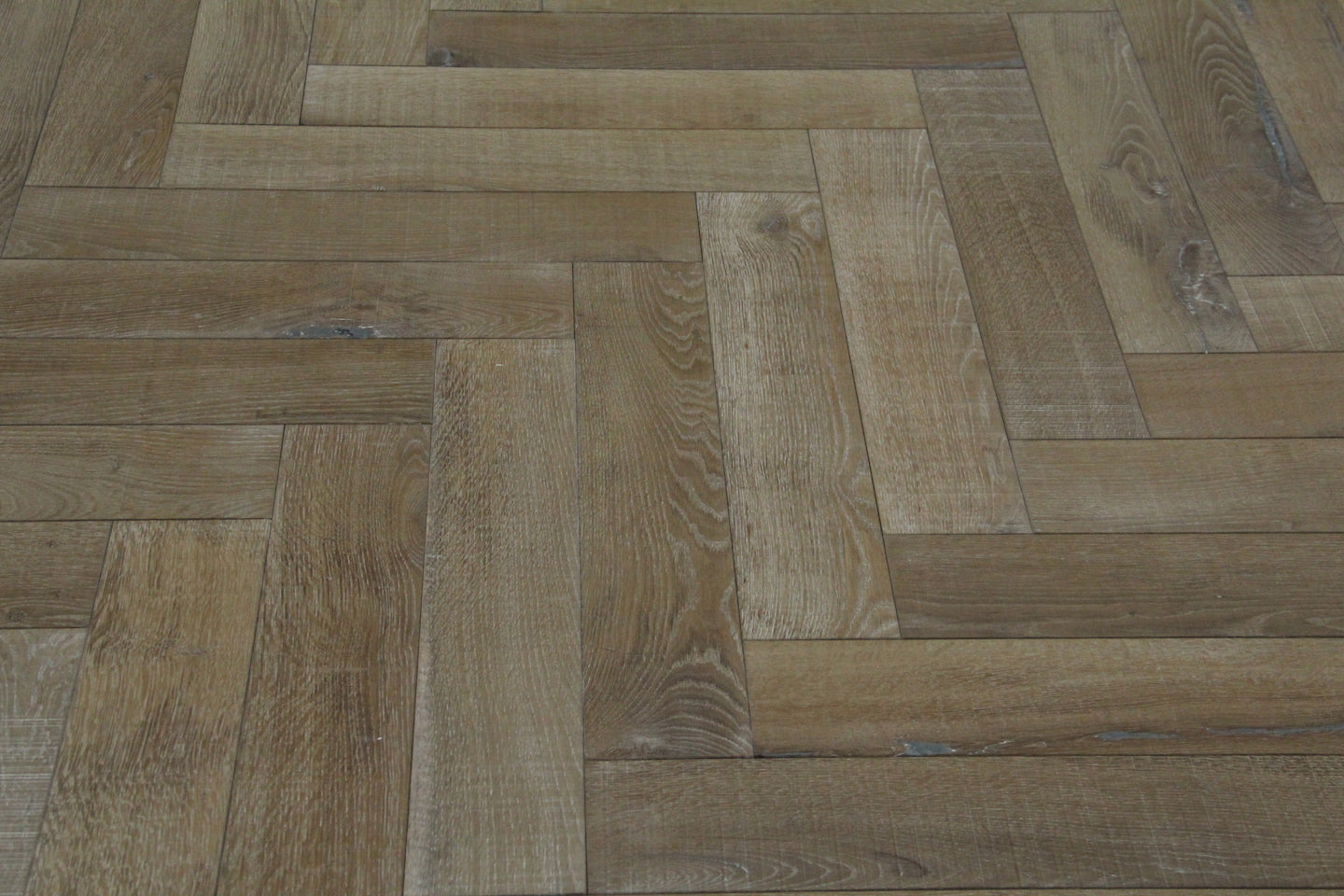 Volcano Ash Lightly Brushed Bespoke Herringbone Flooring SHO1818