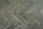 Dark Grey Brushed Bespoke Oak Herringbone Flooring SHO1819