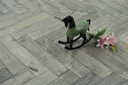 Dark Grey Brushed Bespoke Oak Herringbone Flooring SHO1819