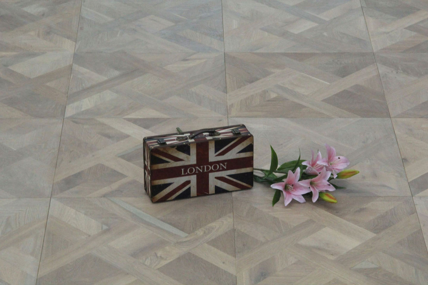 Smoked Grey Oak Parquet Versailles Wood Flooring SPD2016