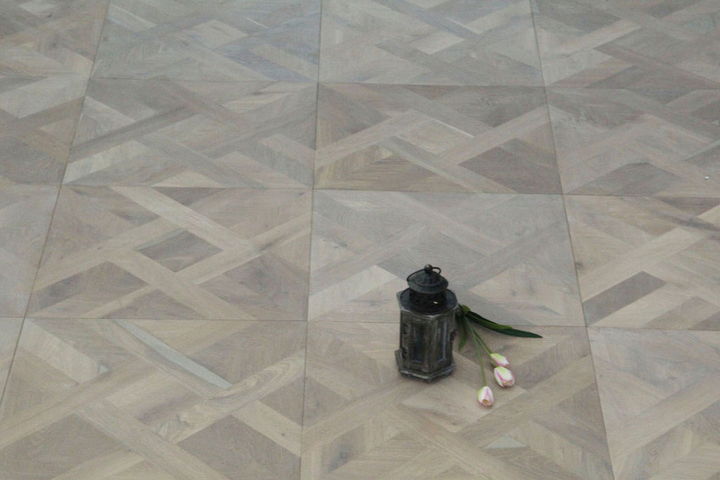 Smoked Grey Oak Parquet Versailles Wood Flooring SPD2016