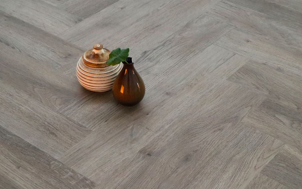 Smoked Oak SPC Herringbone Vinyl Click Flooring 600x120x5.0mm SVH2402