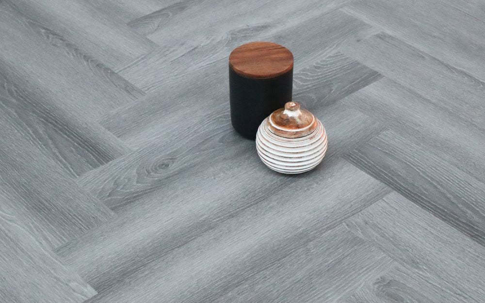 Oak Grey SPC Herringbone Vinyl Click Flooring 600x120x5.0mm SVH2404