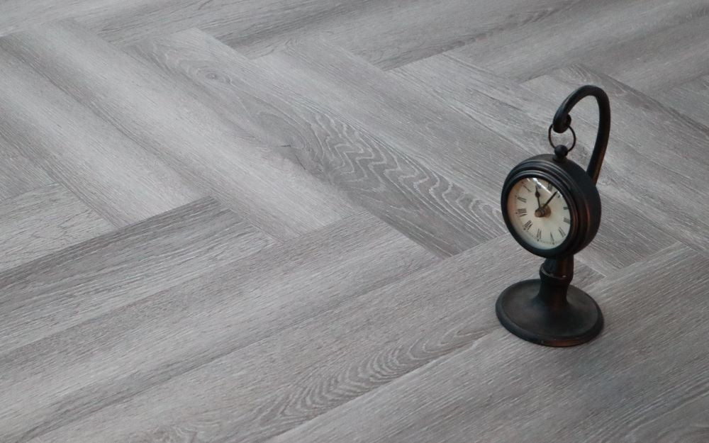 Oak Grey SPC Herringbone Vinyl Click Flooring 600x120x5.0mm SVH2404