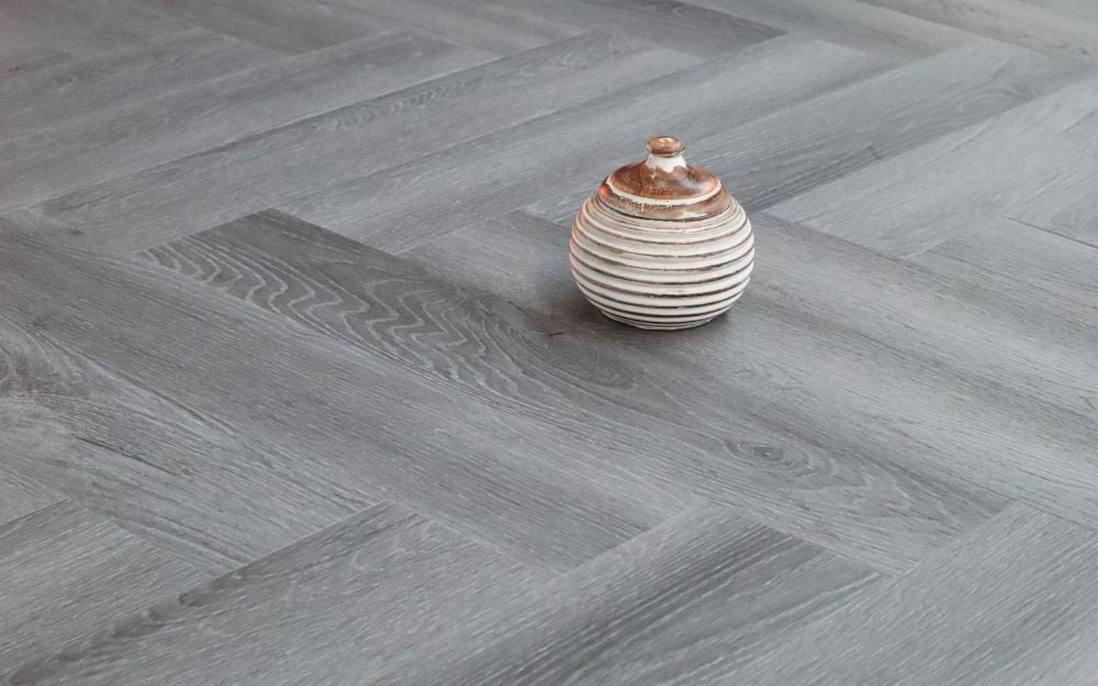 Oak Grey SPC Herringbone Vinyl Click Flooring 600x120x5.0mm SVH2404
