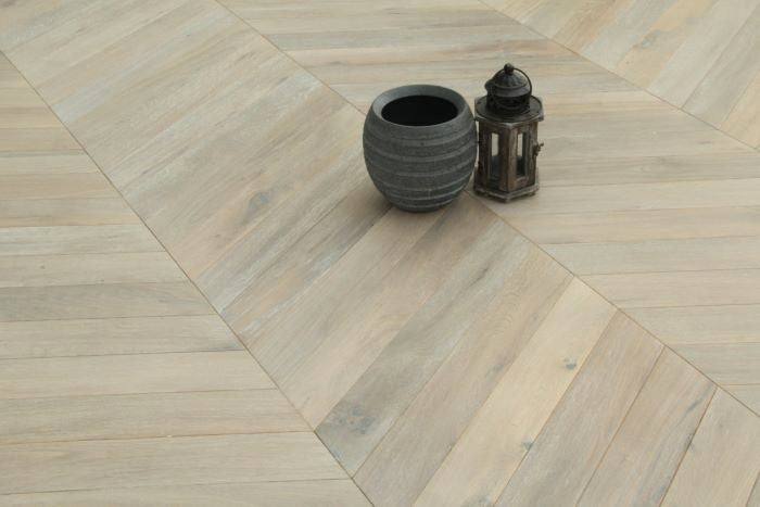 European Oak Smoked Grey Chevron Wood Flooring SSR1805