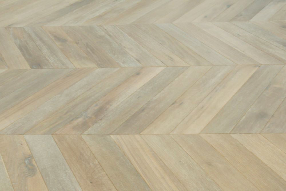 European Oak Smoked Grey Chevron Wood Flooring SSR1805