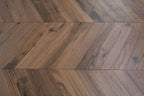 American Black Walnut Lacquered Parquet Chevron Wood Flooring SSR1809