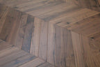 American Black Walnut Lacquered Parquet Chevron Wood Flooring SSR1809