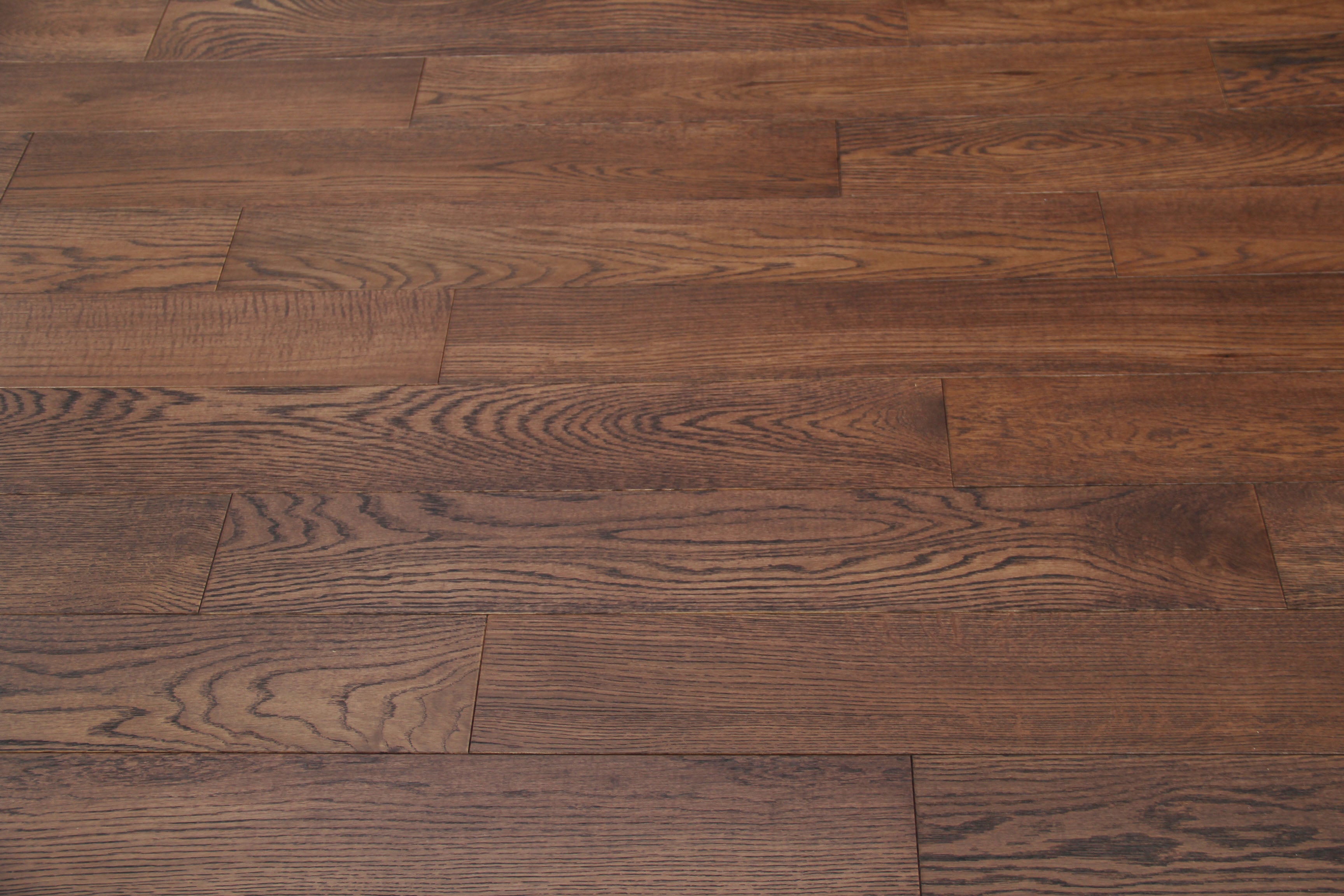 Dark Mahogany Stained Solid Oak Wood Flooring SMO1808